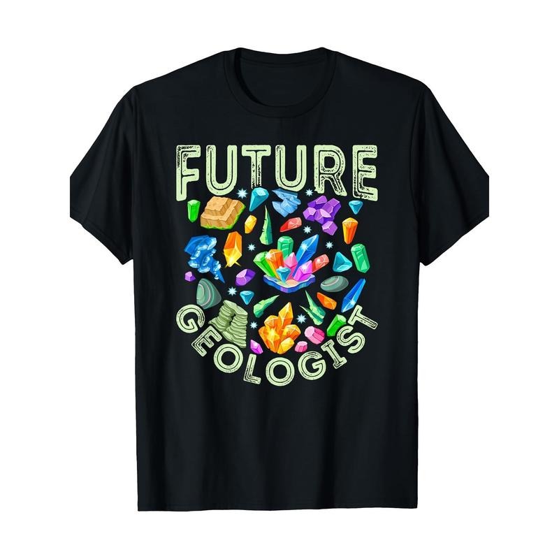 Future Geologist Geology enthusiast Rock Collector T-shirt -100% cotton Made in USA