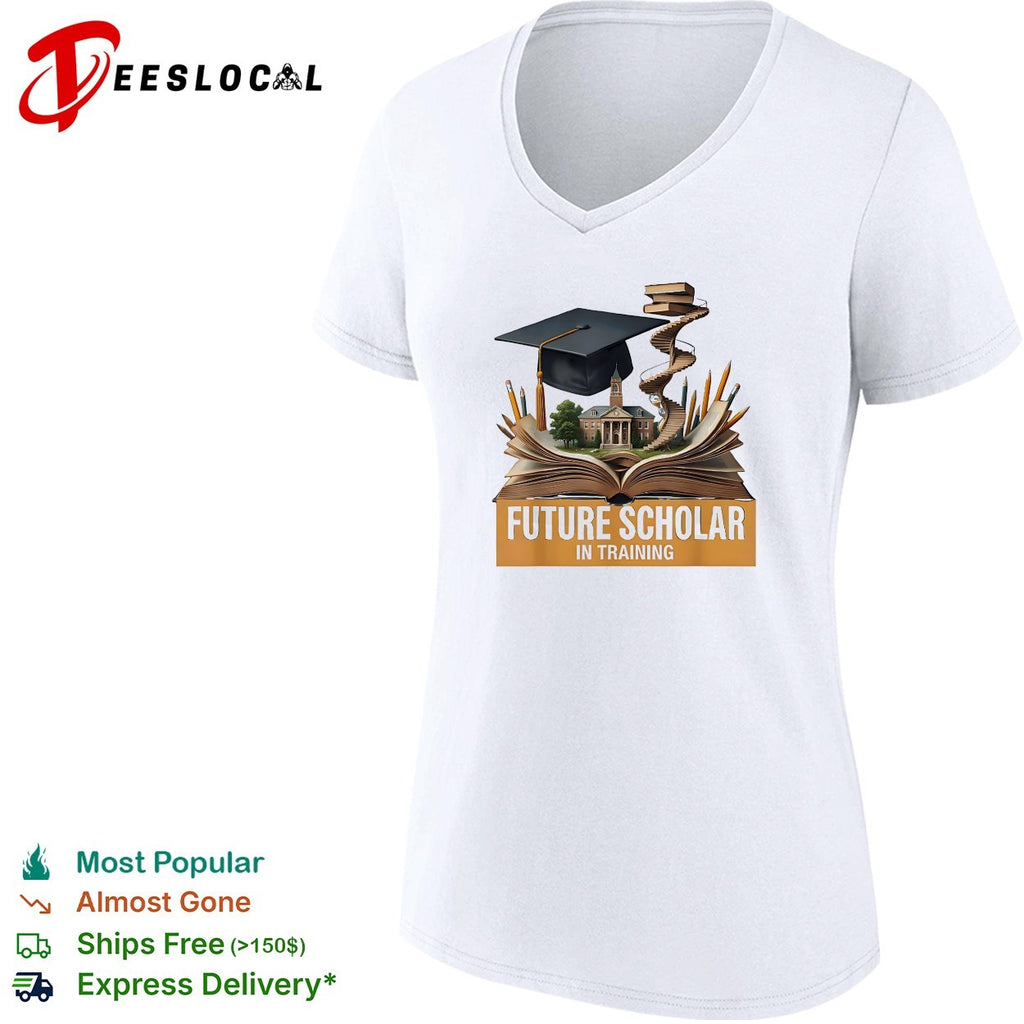Future scholar in training graduation book shirt