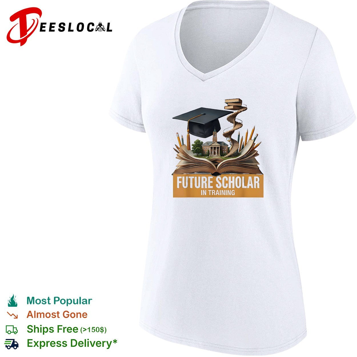 Future scholar in training graduation book shirt