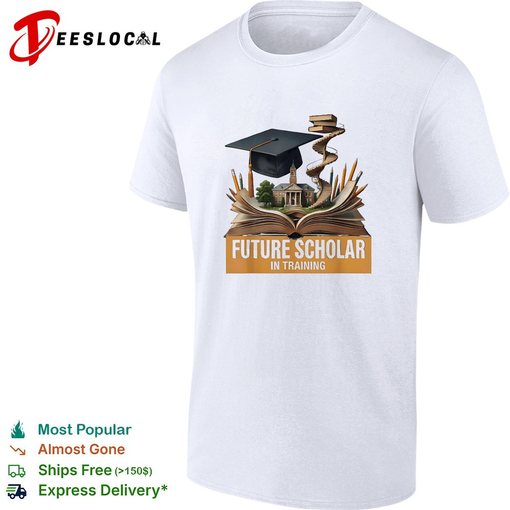 Future scholar in training graduation book shirt