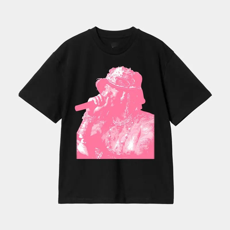 Futureee PINK Big Face Graphic Tee - Cool and Iconic Shirt