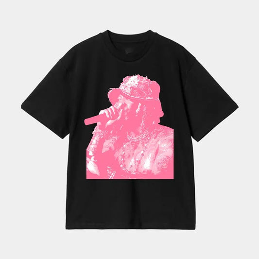 Futureee PINK Big Face Graphic Tee - Cool and Iconic Shirt