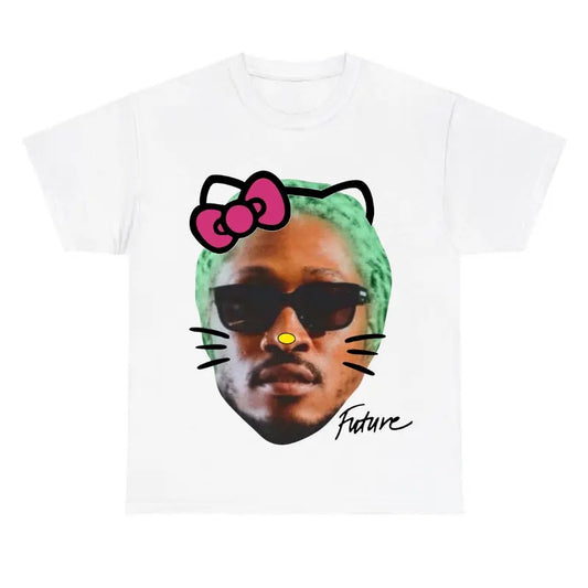 Futute Pink Kittyy Green Hair Shirt