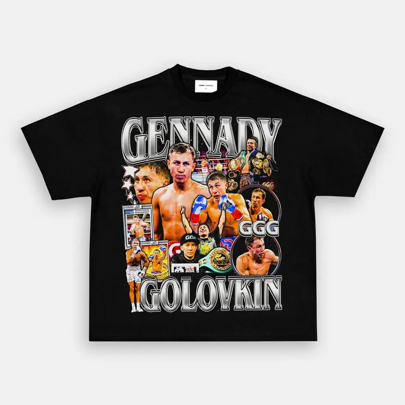 GENNADY GOLOVKIN TEE  Boxing T-shirt, Boxer Tee, Sports Shirt, Athletic Tee, Fitness Gift, Workout T-shirt Crewneck Clothing Cotton Menswear
