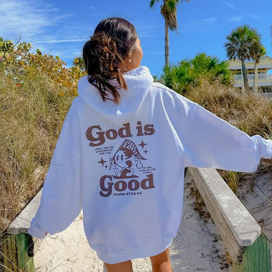GOD IS GOOD CHRISTIAN HOODIE, GOD IS GOOD SWEATSHIRT, OVERSIZED COMFY CASUAL COTTON HOODIE, CHRISTIAN HOODIE, Comfort...