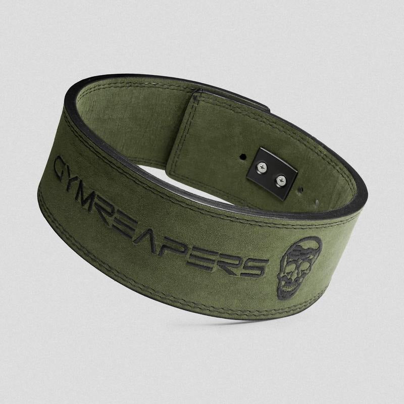 GYMREAPERS 10mm Lever Weightlifting Belt - Military Green, IPF, IPL, USPA, USAPL Approved