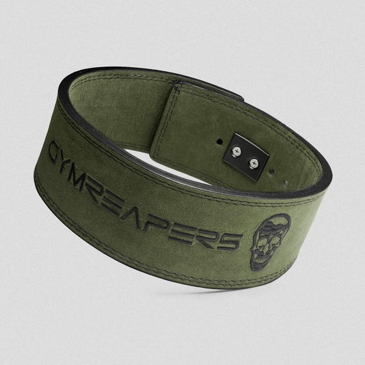 GYMREAPERS 10mm Lever Weightlifting Belt - Military Green, IPF, IPL, USPA, USAPL Approved