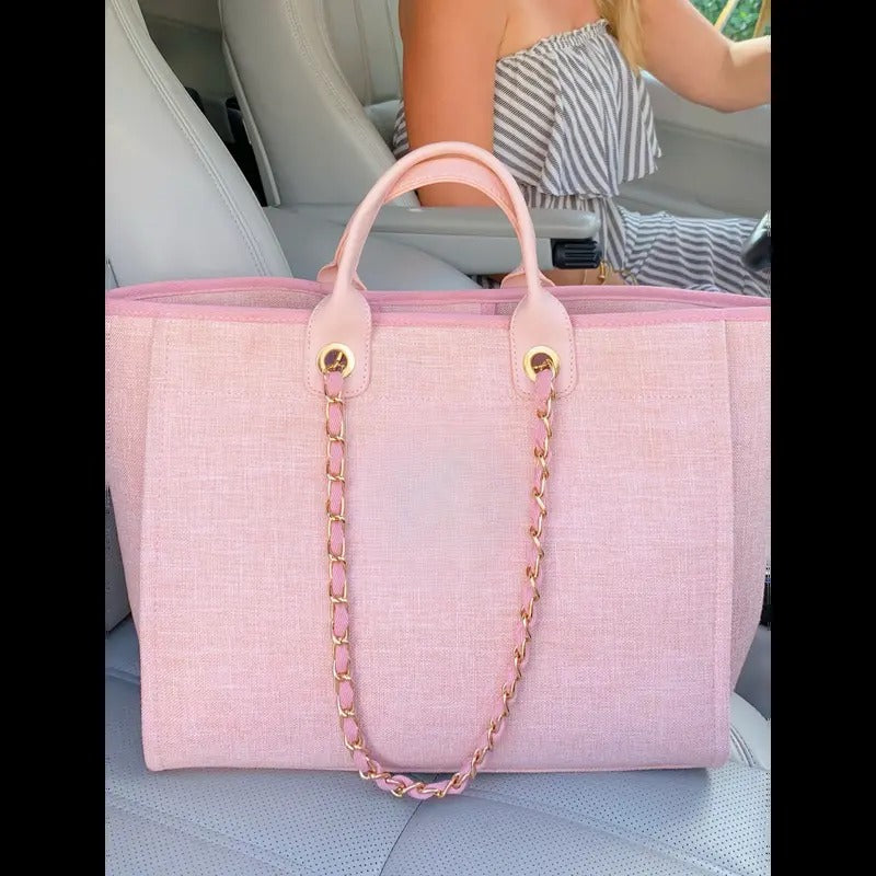 Gabby Tweed Embroidered Initial Handbag