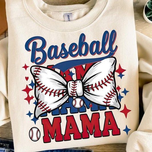 Game Day Baseball Sweatshirt Baseball Mom Coquette Bow Trendy Sports Softball Baseball Gift