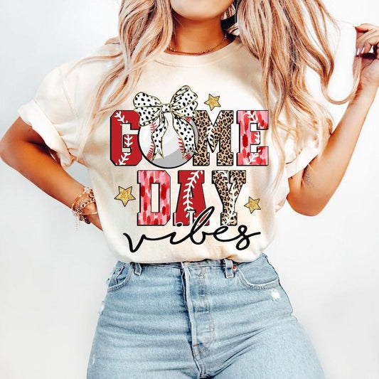 Game Day Baseball,Baseball, Baseball Coquette, Baseball Bow, Baseball Mama, Baseball Mom, Brushstroke Tshirt