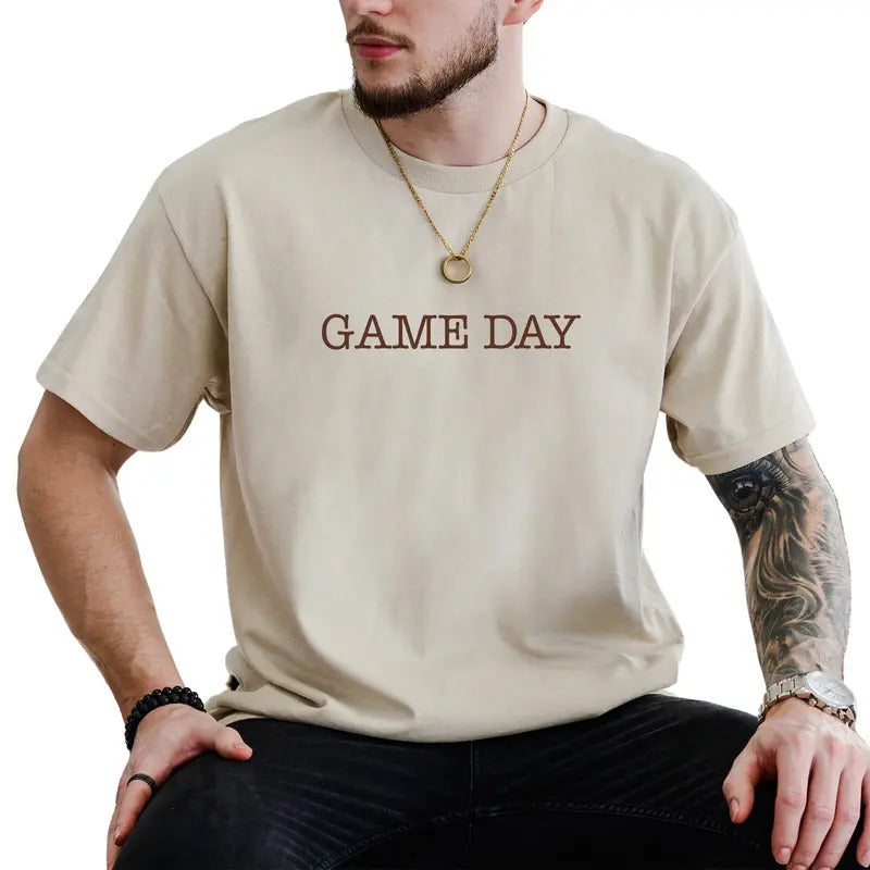 Game Day Graphic Tee, Game Day 2024 Men Shirt, Football Season Shirt, Football Day Unhinged Tee, Football Lovers Shirt, Gift For Him, Soft Cotton Fabric Relaxed Fit Style