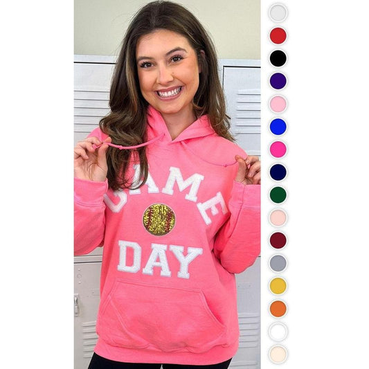 Game Day Sparkle Softball Adult Hoodie