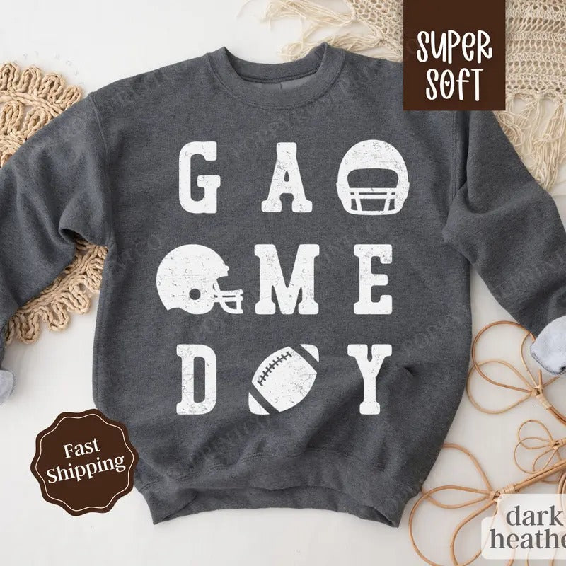 Gameday Football Sweatshirt, Game Day Football Crewneck, Womens Sweatshirt, Fall Sweater
