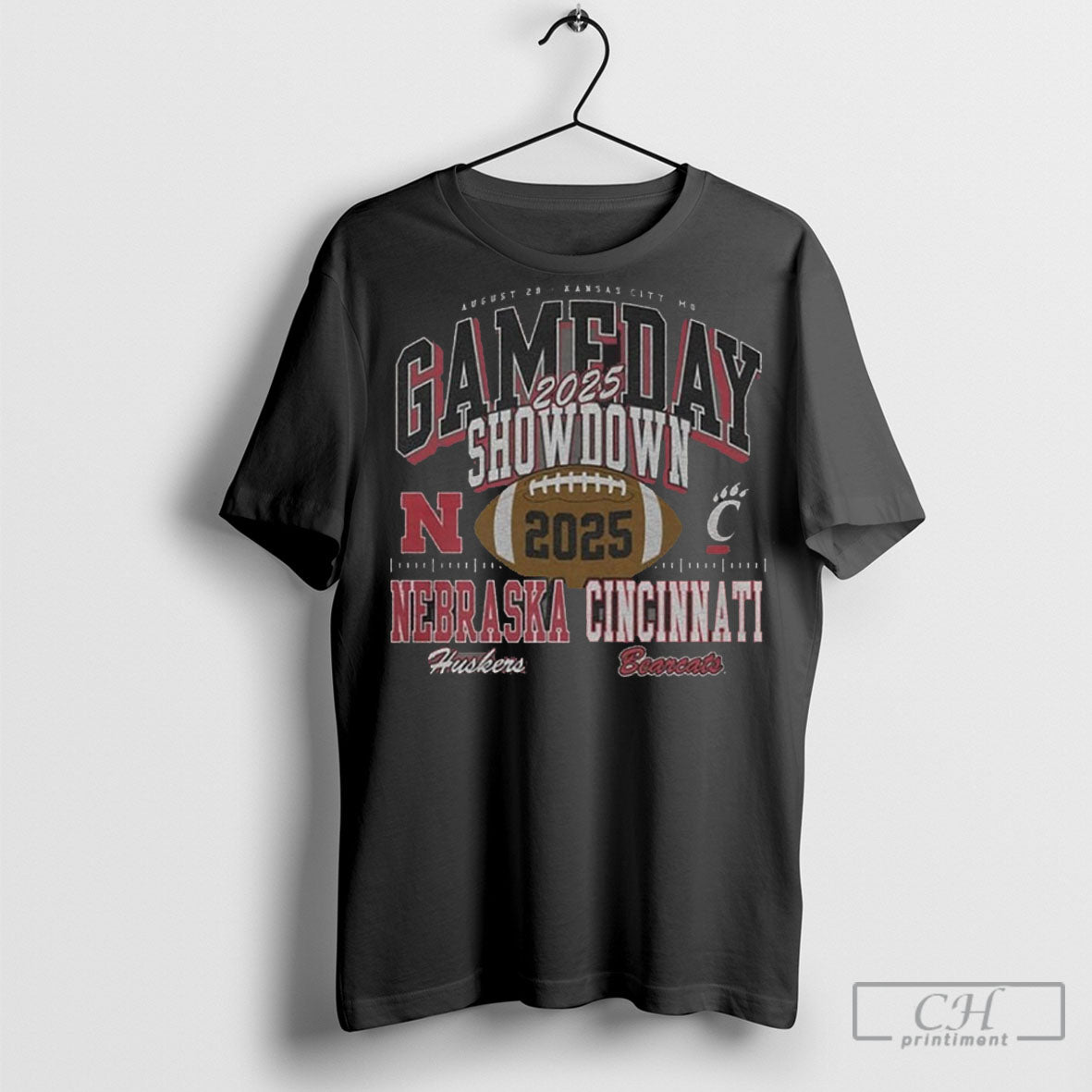 Gameday Showdown 2025 Nebraska Vs Cincinnati Football Shirt