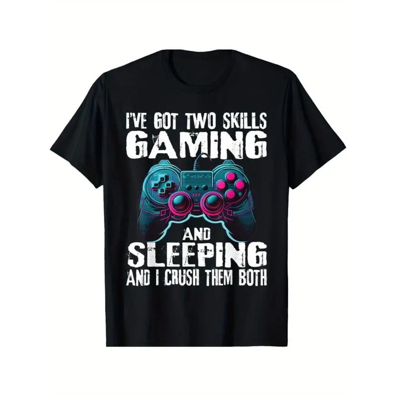 Gaming And Sleeping Funny Gamer Sayings Boys Teens Kids Men T-Shirt made in usa