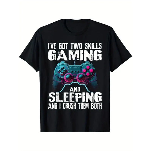 Gaming And Sleeping Funny Gamer Sayings Boys Teens Kids Men T-Shirt made in usa