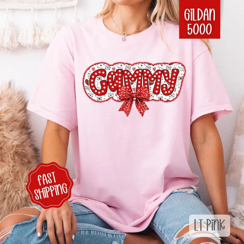 Gammy Valentine Shirt Gildan, Valentine's Day Women's Tee, Cute Women's Tshirt Plus Sizes