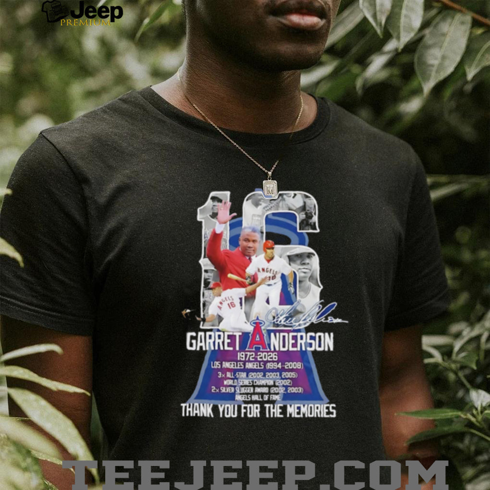 Garret Anderson Los Angeles Angels Memorial Tribute Legend T Shirt