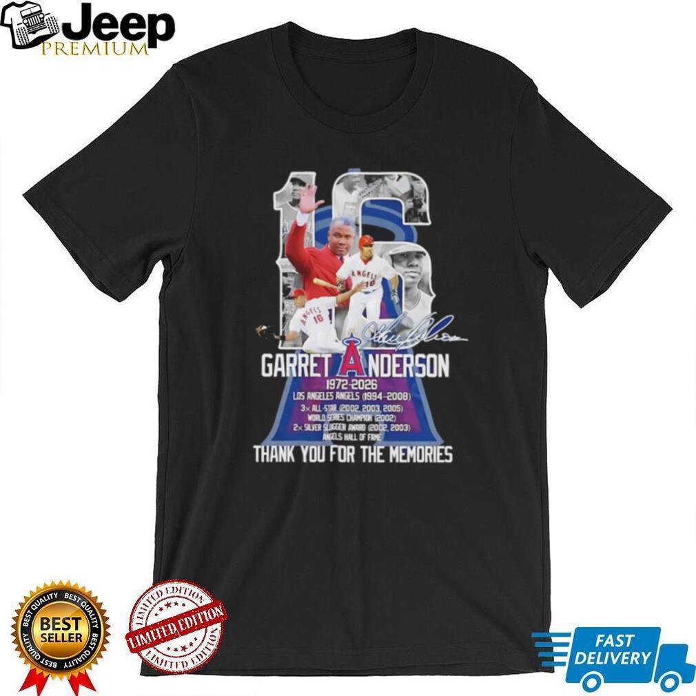 Garret Anderson Los Angeles Angels Memorial Tribute Legend T Shirt