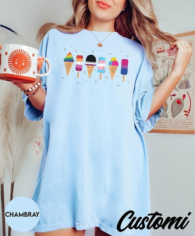 Gay Ice Cream  Colors Shirt | LGBTQ Shirt | Pride Month Shirt | Subtle Gay Shirt | Queer Lesbian Women Tees Gift | Gay Rainbow  T-shirt, sweater and Hoodie