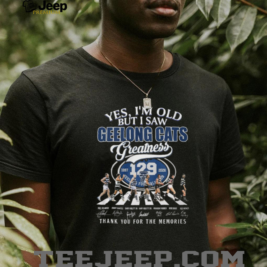 Geelong Cats 129 Years Greatness 1897 2026 Abbey Road Style T Shirt