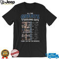 Geelong Cats All Time Greats AFL Legends Vertical Name Signatures T Shirt