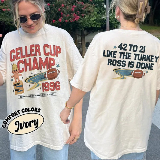 Geller Bowl Friendsgiving Comfort Colors Shirt, Friendsgiving Christmas Shirt, Geller Cup The One With The Football Streetwear