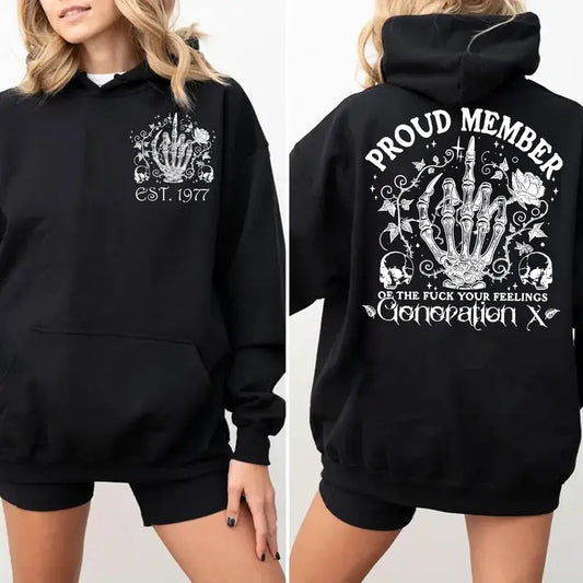 Gen X Custom Year New Version Badass Generation Hoodie, Custom Year Of Birth Shirt, Generation X Hoodie - 100% Cotton Top Unisex Comfort Womenswear