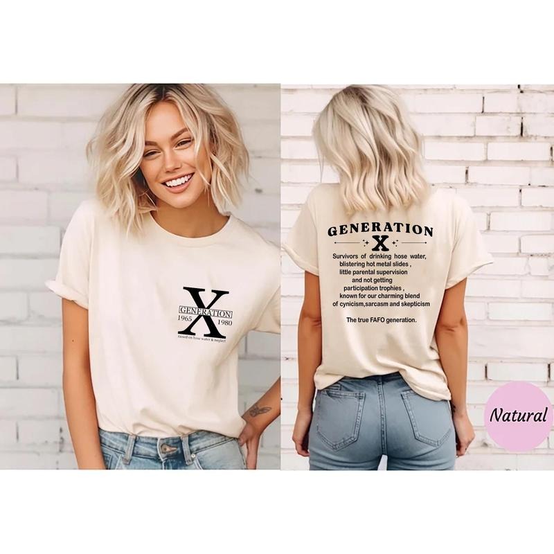 Gen X Shirt Generation X Shirt Raised On Hose Water And Neglect Nostalgia Shirt 1980 Birthday Gift TK43GN