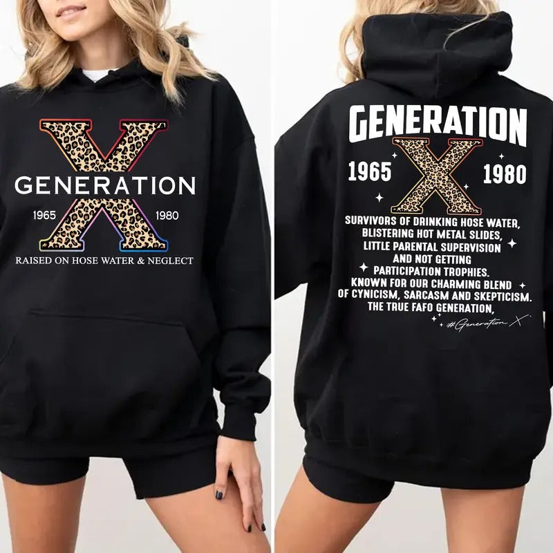 Gen X Shirt, Generation X Raise On Hose Water Tshirt, Christmas Tshirt For Gen Xers, Gen X 1965- 1980 Tee, Full Size Womenswear, Comfort Cotton