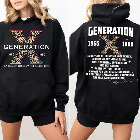 Gen X Shirt, Generation X Raise On Hose Water Tshirt, Christmas Tshirt For Gen Xers, Gen X 1965- 1980 Tee, Full Size Womenswear, Comfort Cotton