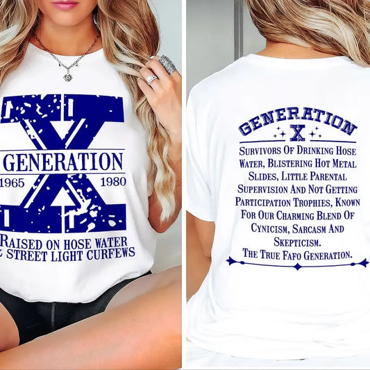 Gen X Shirt, Generation X Shirt, Raised on Hose Water and Neglect Nostalgia Tee Shirt, 1980 Birthday Gift