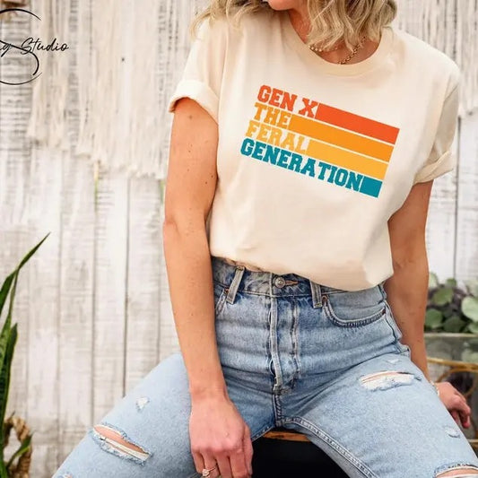 Gen X The Feral Generation Shirt, Gen X Shirt, Generation X Shirt, Retro Gen X Sweater, Cute Gen X Sweatshirt, Trendy Gen X Shirt