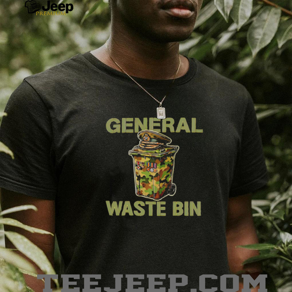 General Waste Bin Camo Trash Can Military Parody T Shirt