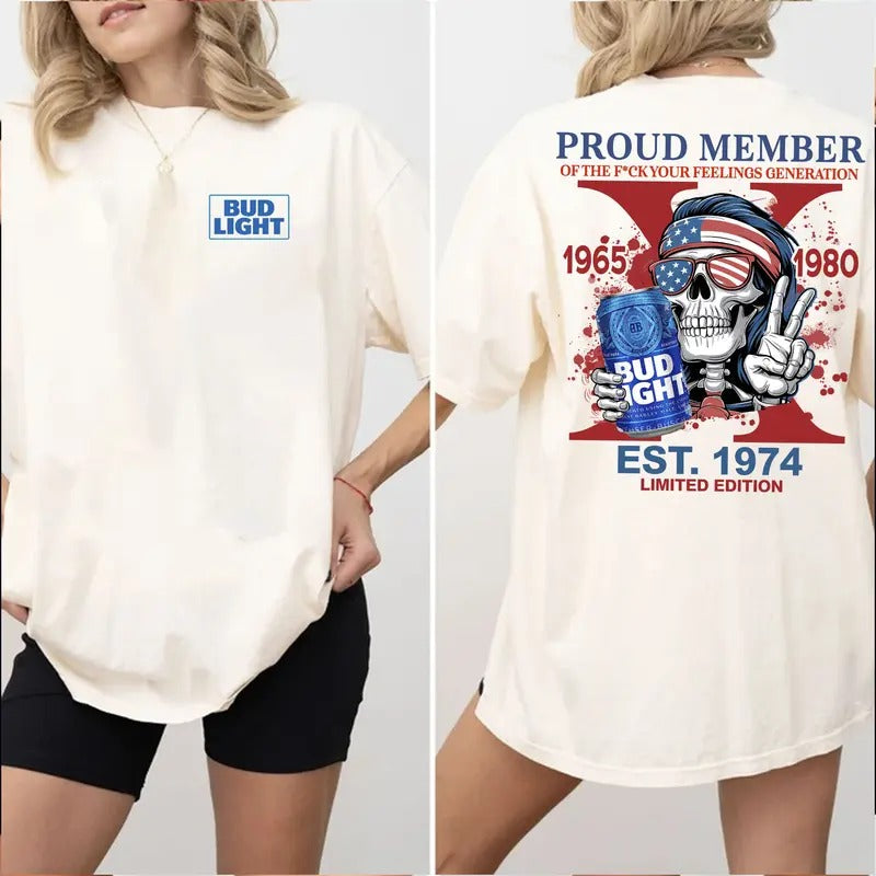 Generation X BL Custom Year New Version Shirt, Custom Year Of Birth Shirt, Two Side Shirt Raised on Hose Water and Neglect Cotton Top Unisex