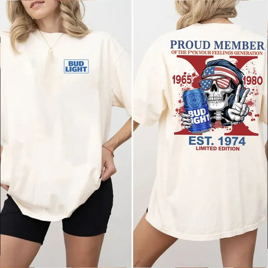 Generation X BL Custom Year New Version Shirt, Custom Year Of Birth Shirt, Two Side Shirt Raised on Hose Water and Neglect Cotton Top Unisex