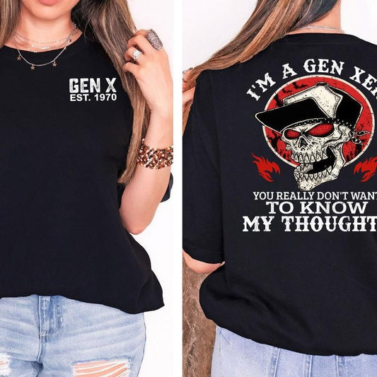 Generation X Custom Year Badass Generation T-shirt, Gen X FAFOT Shirt - 100% Cotton Top Unisex Comfort Womenswear, Custom Year Of Birth Shirtstyle{n002}3