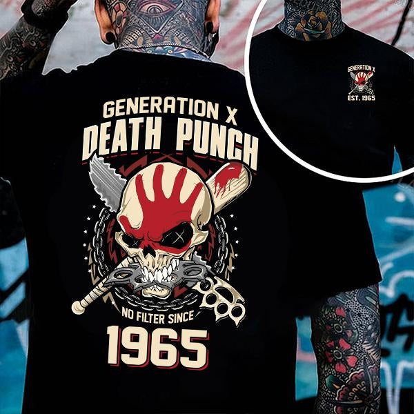 Generation X Death Punch T-shirt, Gen X FAFOT Shirt - 100% Cotton Top Unisex Comfort Womenswear Menswear, Custom Classic Collar Love