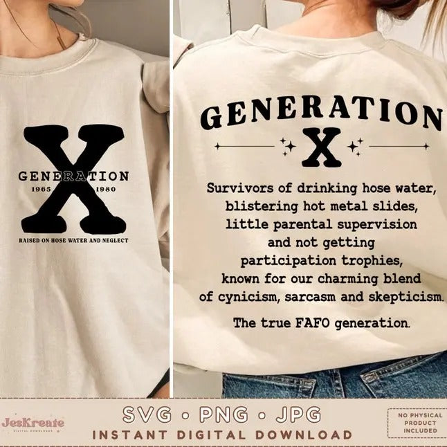 Generation X Gen X Shirt, Raised On Hose Water And Neglect Shirt, Cricut Sarcasm Shirt, Trendy Shirt, Sublimation Shirt, Cricut Cut File Shirt