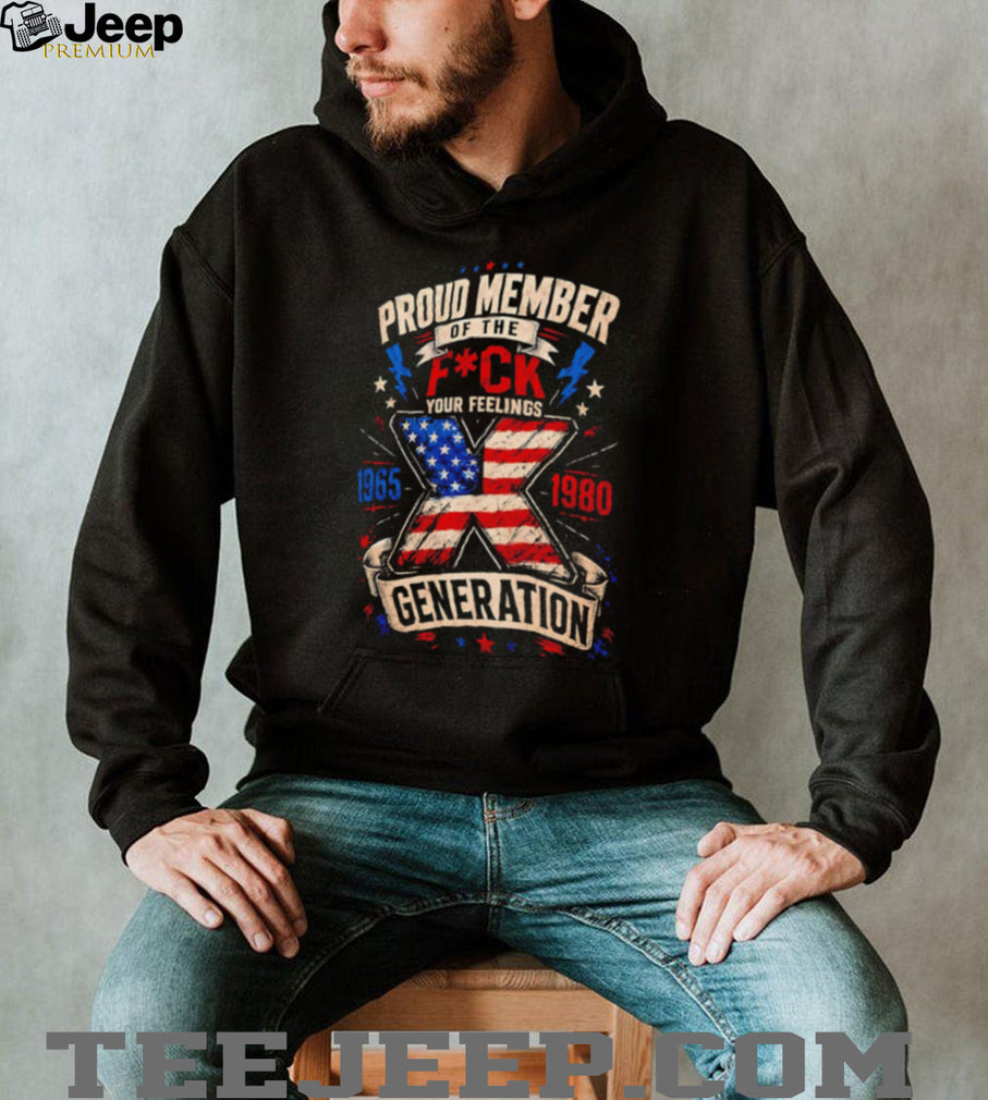Generation X Proud Member American Flag Patriotic T Shirt