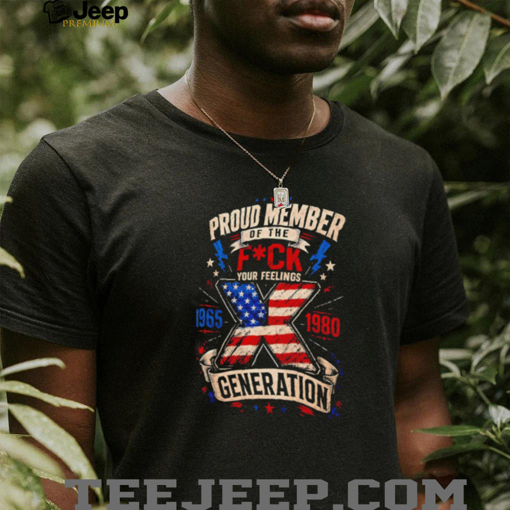 Generation X Proud Member American Flag Patriotic T Shirt