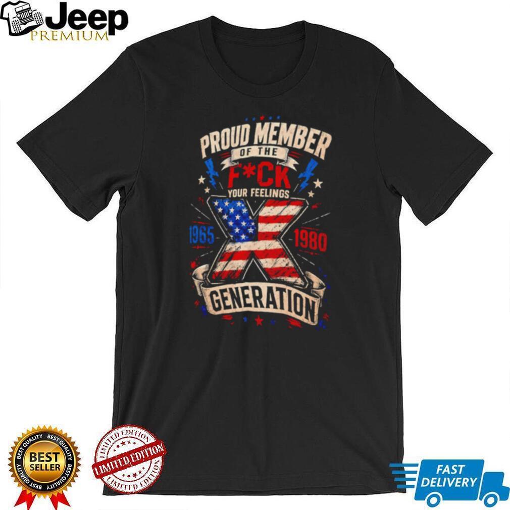Generation X Proud Member American Flag Patriotic T Shirt