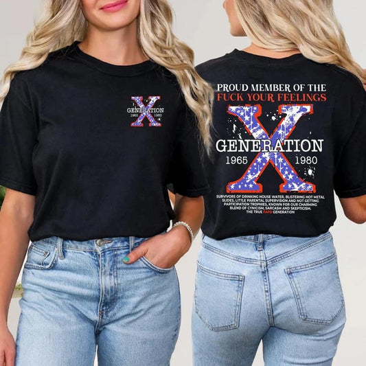 Generation X Statement T-Shirt , Proud Gen X Apparel