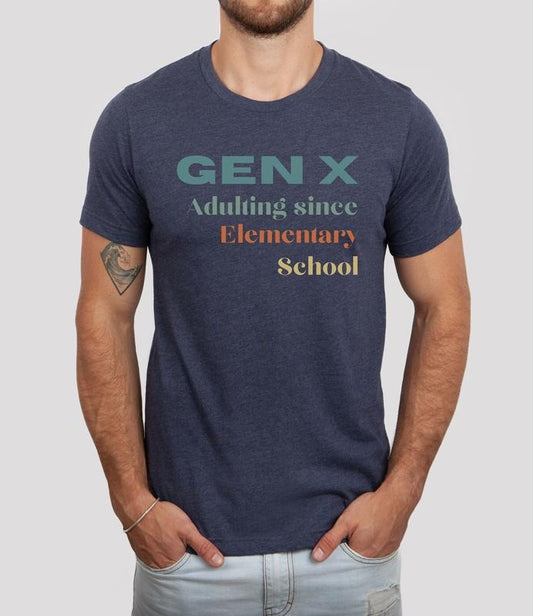 Generation X T Shirt Gen X Shirt Retro Tee Unisex Shirt 40th Birthday Gift 50th Birthday Shirt 70's Vintage Shirt 60's Retro Shirt Cotton Menswear