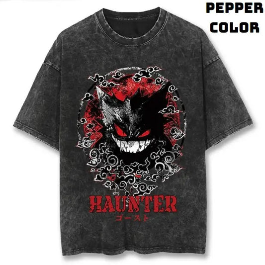 Gengar Haunter Vintage Tee, Gengar T-Shirt, Pokemon Graphic Tees, Unisex Anime Manga Shirt Top Menswear Womenswear Streetwear