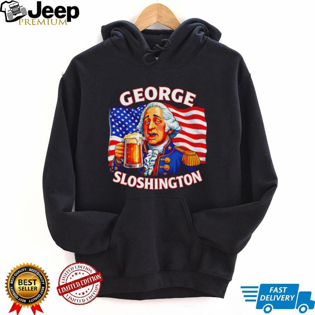 George Sloshington Funny George Washington Beer Drinking T Shirt
