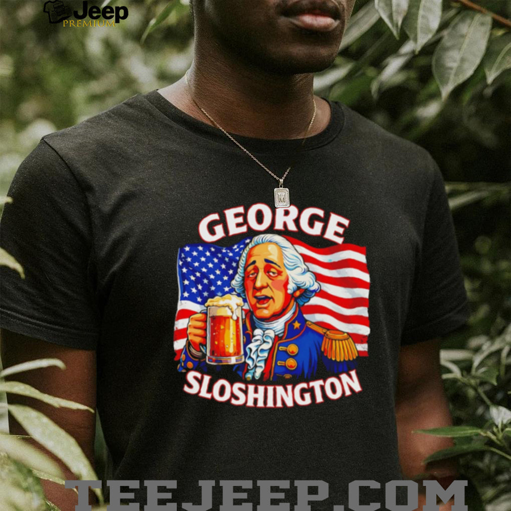 George Sloshington Funny George Washington Beer Drinking T Shirt