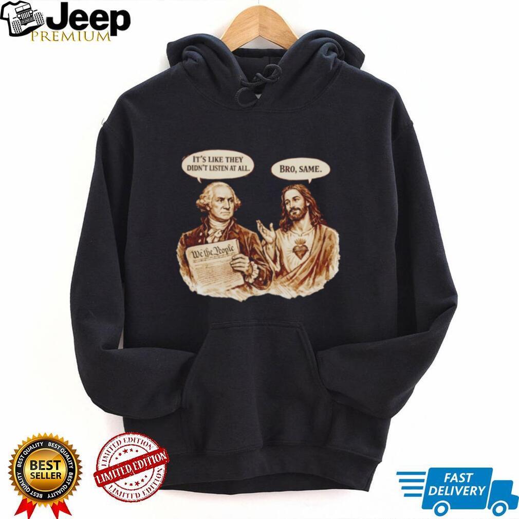 George Washington And Jesus We The People Funny Retro Christian Patriot Fans T Shirt