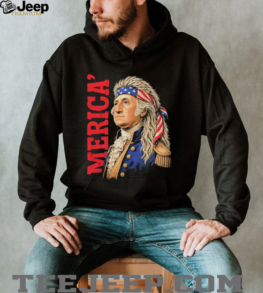 George Washington ‘Merica Patriotic Mullet T Shirt Funny Founding Father T Shirt