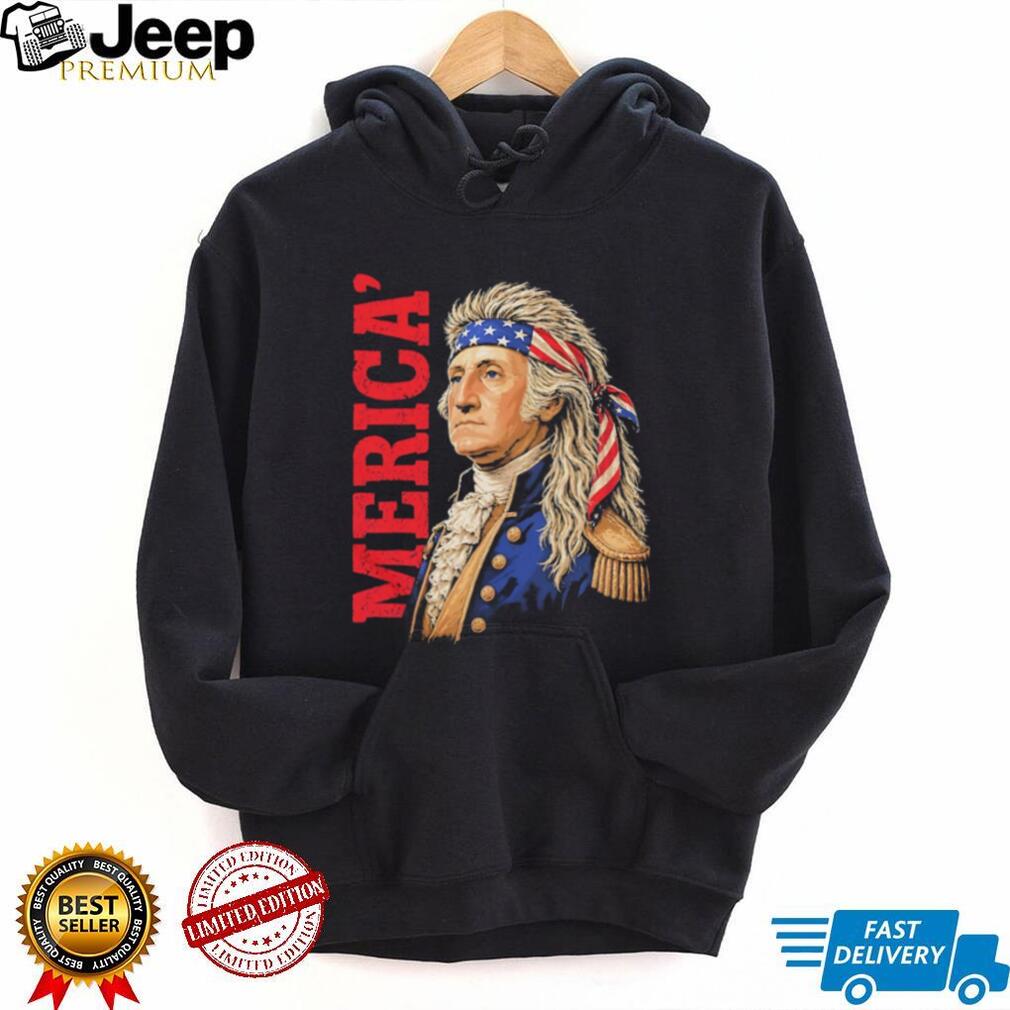 George Washington ‘Merica Patriotic Mullet T Shirt Funny Founding Father T Shirt